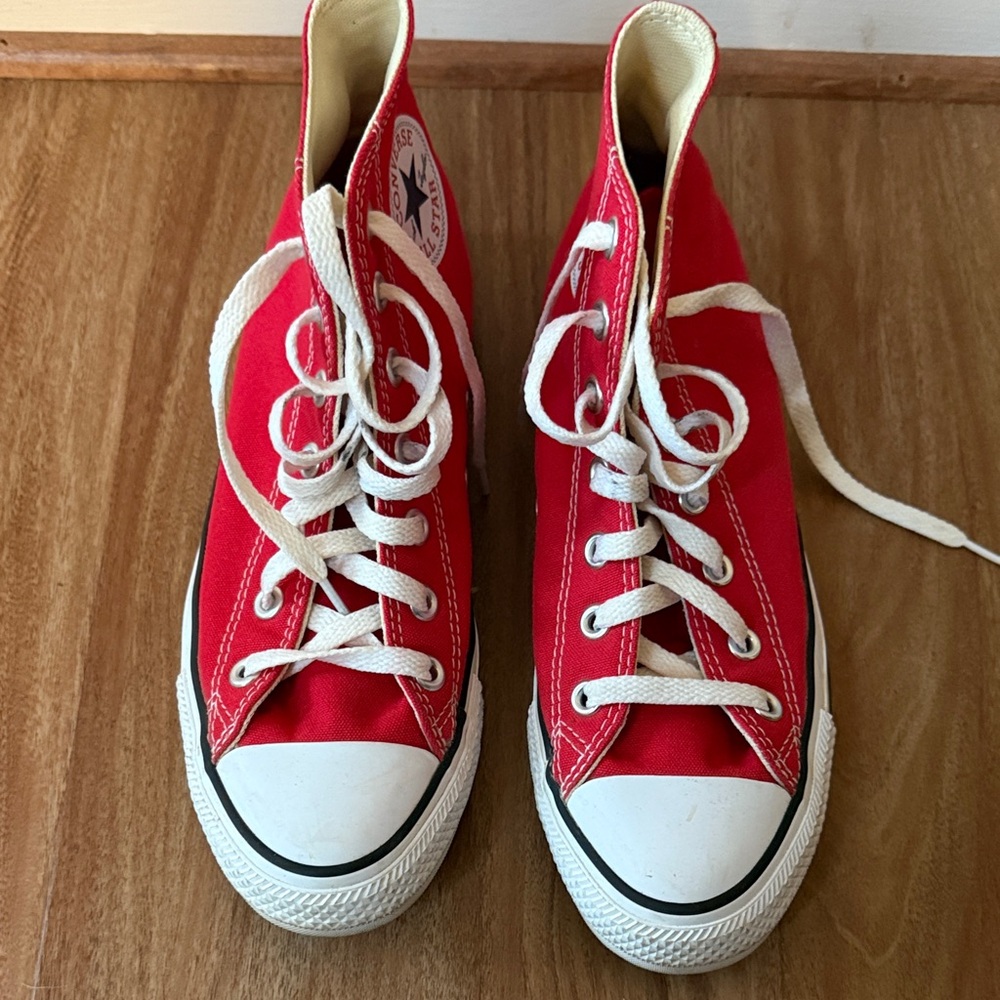 Converse Red Canvas High-Tops